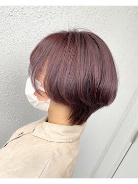 カプア 仙台駅前店(Kapua) ラベンダーピンク ダブルカラー ショートマッシュ