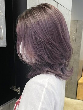 アイティーバイアルバム 下北沢店(IT by ALBUM) シアパープル_アースカラーくびれヘアツートンカラー_ba363203