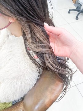 ネオリーブアイム 横浜西口店(Neolive aim) 赤み消しグレージュインナーカラー【横浜】w