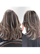 簡単なデザイン紹介【ハイライト中太×ブラウン】