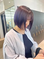 ロンドシエル 横浜(Lond ciel)&nbsp;ハイトーンラベンダーグレー×ミニボブ【久保田夢美】横浜モード