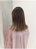 YOKE 切りっぱなしボブ髪質改善酸性ストレート伸ばしかけ艶髪