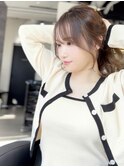 顔周りカット20代グレージュカラーニュアンスカラー韓国ヘア