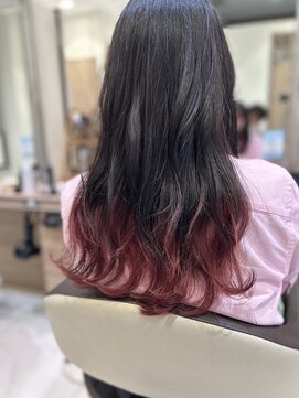 ワインレッド×グラデーションカラー