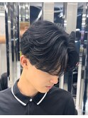 ニュアンスパーマ/韓国マッシュ/ダークアッシュ/ベリーショート