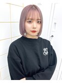 【girland】ピンクページュ 韓国風/レイヤーカット