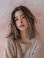 レヴ 草加店(LEV.)&nbsp;イメチェンホワイトブロンド美髪ワイドバング外ハネボブ