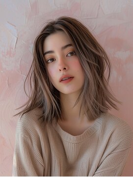 レヴ 草加店(LEV.) イメチェンホワイトブロンド美髪ワイドバング外ハネボブ