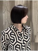 前髪なしスッキリボブ