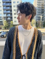 ガーデン ミサト 三郷中央(garden misato) ニュアンスパーマ/センターパート/大人メンズヘア