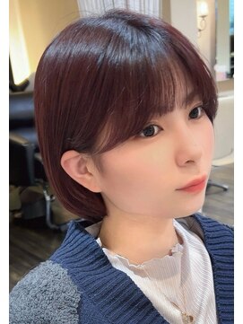 メルバイグラフ 梅田(mel by GRAFF) ショートカットxひし形ショートボブ×前髪あり20代30代40代