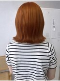 【オレンジカラー】【暖色系カラー】【ダブルカラー】【艶髪】