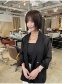 顔まわりレイヤーボブ