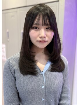 tsugumi》ミディアムレイヤー/ハエグセ矯正/クロスパーマ