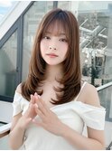 ブリーチなし/髪質改善/大人ガーリー/グレーブラウン/前髪/川崎