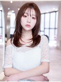 髪質改善/レイヤーカット/ミディアム/チョコレートブラウン