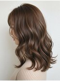 大きめカール/アッシュブラウン/ゆるふわセミディ/清須