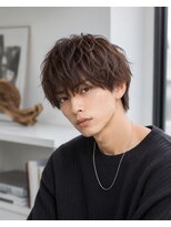 MEN's Baguz MEN'Sカット/ MEN'Sパーマ/ MEN'Sカラー 韓国風マッシュニュアンスパーマ束感メンズトレンドヘアスタイル