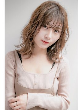 Lond佐野 男ウケ小顔モテウェーブミディアムアッシュブラウン L ロンドプランタン 恵比寿 Lond Printemps のヘアカタログ ホットペッパービューティー