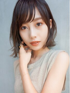 アルバム 銀座(ALBUM GINZA) 大人ボブ_セシルカットココアブラウンフリンジウェーブ_97749