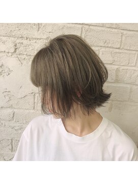 アジールヘア 東上野店(agir hair) ダブルカラー/ミルクティーカラー/Aラインボブ【上野/東上野】