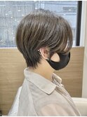 【透明感のある暗髪】イルミナカラーハンサムショート