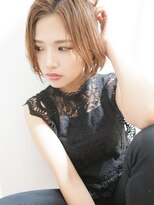 クロン 美容室(clon)&nbsp;シルキーベージュ艶ショートボブ