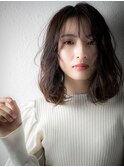 セクションカラー抜け感くせ毛風ボブディy戸田公園20代30代40代