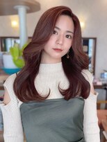 ヘアメイク ミチ 富田店(HAIRMAKE MICHI) 【古作　蓮】韓国ヘアスタイル くびれヘア アプリコットオレンジ