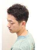 緩めスパイラル/ツーブロック/刈り上げ/メンズパーマ/ショート