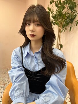 ボタン シブヤ(VOTAN SHIBUYA) 韓国ヘア/前髪あり/顔まわりカット/くびれヘア/暗め透け感カラー