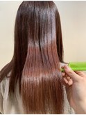 髪質改善カラー,レッドブラウン,美肌カラー,韓国ツヤカラー/草加