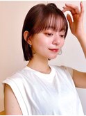 say.ボブレイヤーボブ前髪ありニュアンスカラーアースカラー青山