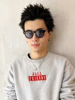 アルバム 渋谷パルコ(ALBUM) 束感アッシュブラック短髪_ba441461