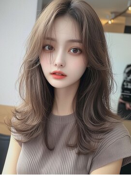 レヴ 草加店(LEV.) 前髪アンブレラカラーこなれミディイメチェンウェーブパーマ