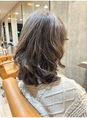 大人かわいい小顔美シルエット立体感セミロング30代40代50代