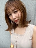華やかミディボブスタイル♪