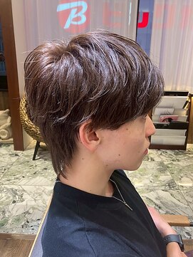 ヘアリゾート粋 新宿三丁目本店 メンズカット/エアリーマッシュウルフ/ブラウンカラー
