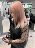 くびれヘア/アプリコットオレンジ/ハイライトカラー/梅田