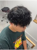 波巻きパーマ