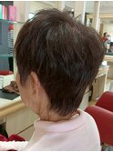 ミセス 首元すっきり軽やかショートスタイル 美シルエット