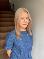 サンク 原宿 表参道(cinq)&nbsp;ミルクティーベージュミディアムレイヤーインナーカラー