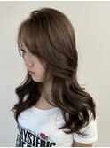 ヘーゼルベージュ ブリーチなし レイヤーカット 海外風