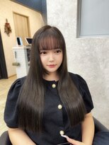 ノア ヘアデザイン 町田店(noa Hair Design)&nbsp;韓国風暗髪ストレートスタイル