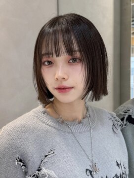 ロンドリメゾン 原宿(Lond re Maison.) チャコール/オリーブグレー/レイヤーカット小顔顔周り韓国原宿