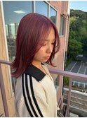 #ピンク　#全頭ブリーチ #リタッチ #暖色 #春カラー
