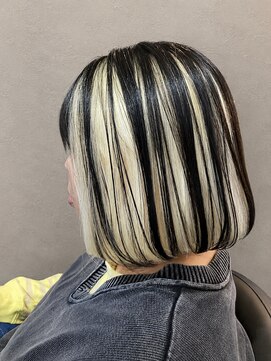 ヘアアンドデザイン ネイビー(Navy) 逆抜きぱなしアンブレラカラー