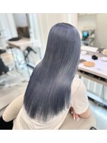 ハーディ 天神大名(Hardy)&nbsp;ネイビーブルー ブリーチ ハイトーン ブルーカラー ロング