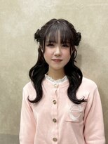 びゃんびゃん 江端店 ヘアセット/羊ヘア/結婚式お呼ばれヘアアレンジ/編み下ろし/着物