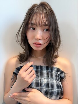 リンネテラス(Lin'ne terrace) 大人可愛いワンホンレイヤーミディアム/くびれヘア/20代30代40代